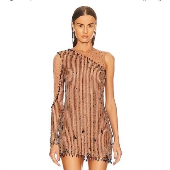 NBD Zintia Embellished Mini Dress in Black EUC flaw - Picture 3 of 10